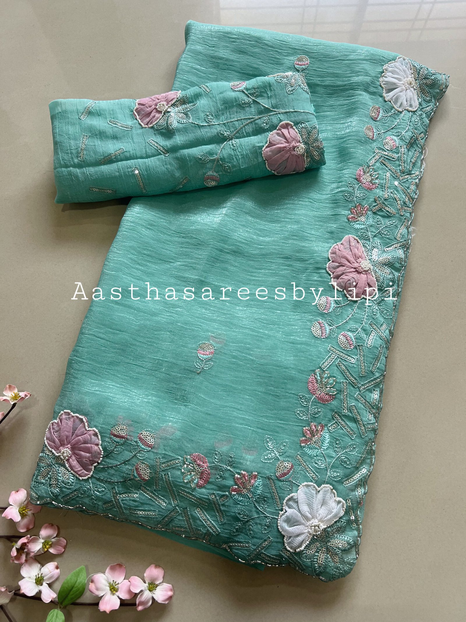 Shimmer Chiffon Saree