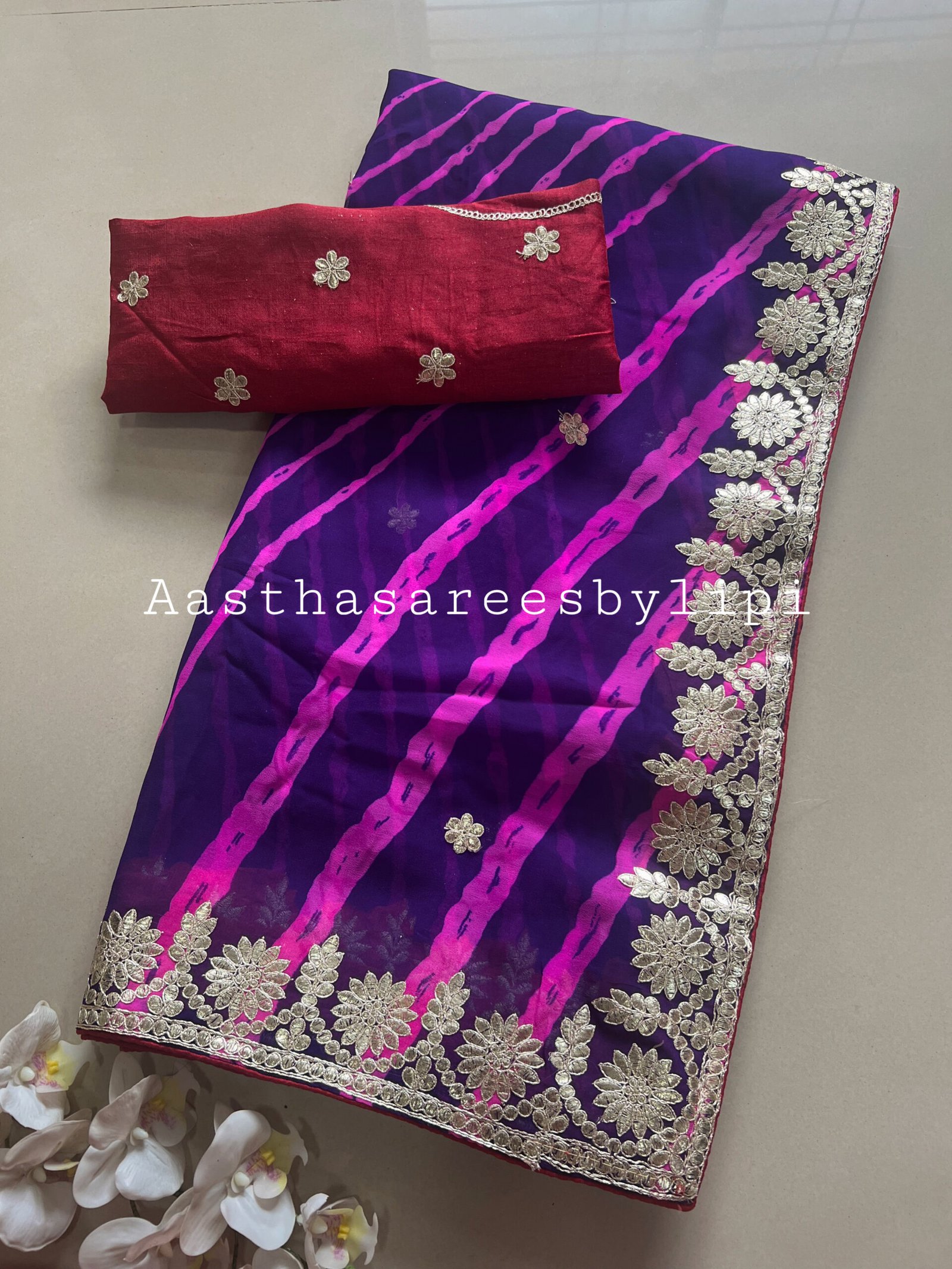 Lehriya Georgette Saree