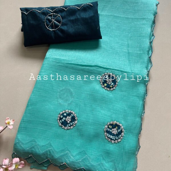 Light Work Shimmer Chiffon Saree