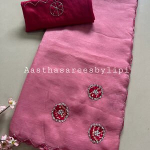 Light Shimmer Chiffon Saree