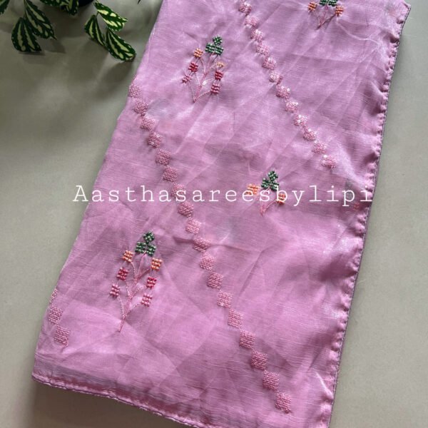 Thread Work Shimmer Saree