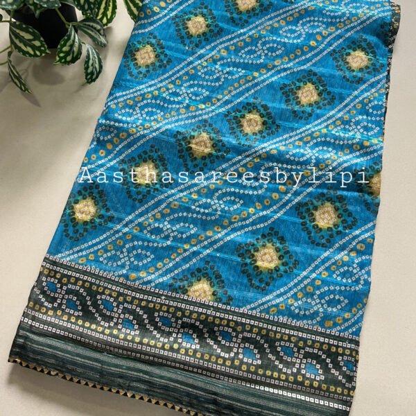 Semi Soft Cotton Silk Bandhani Print Saree