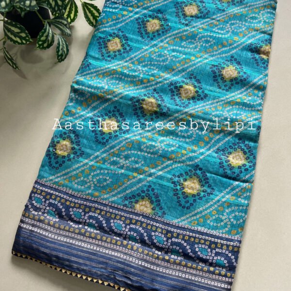Semi Soft Cotton Silk Bandhani Print Saree