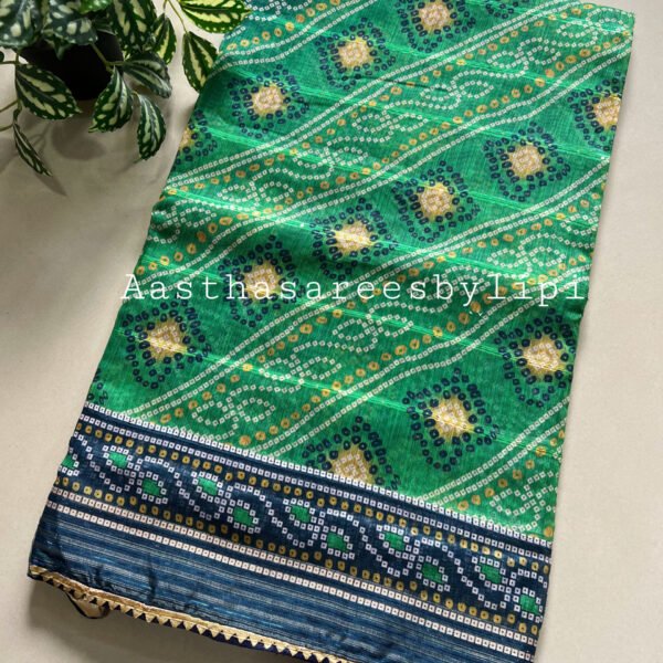 Semi Soft Cotton Silk Bandhani Print Saree