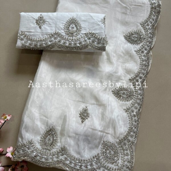 Soft Shimmer Saree with Heavy Blouse