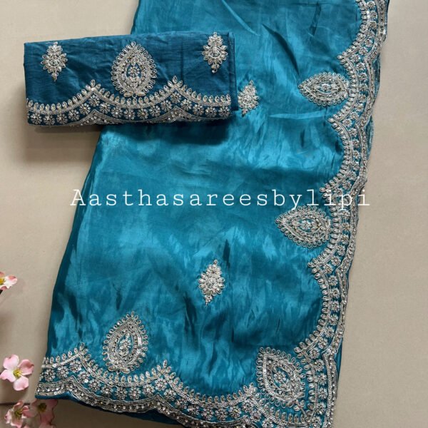 Soft Shimmer Saree with Heavy Blouse