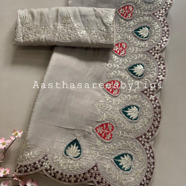 Heavy Pallu Shimmer Satin Silk Sarees