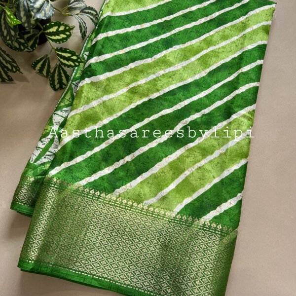 Lehriya Print Semi Soft Dola Silk Sarees