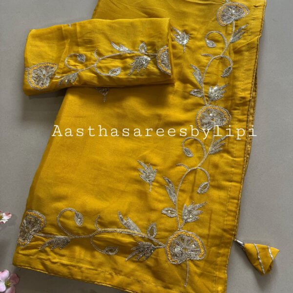 Shimmer Thread Embroidery Sarees