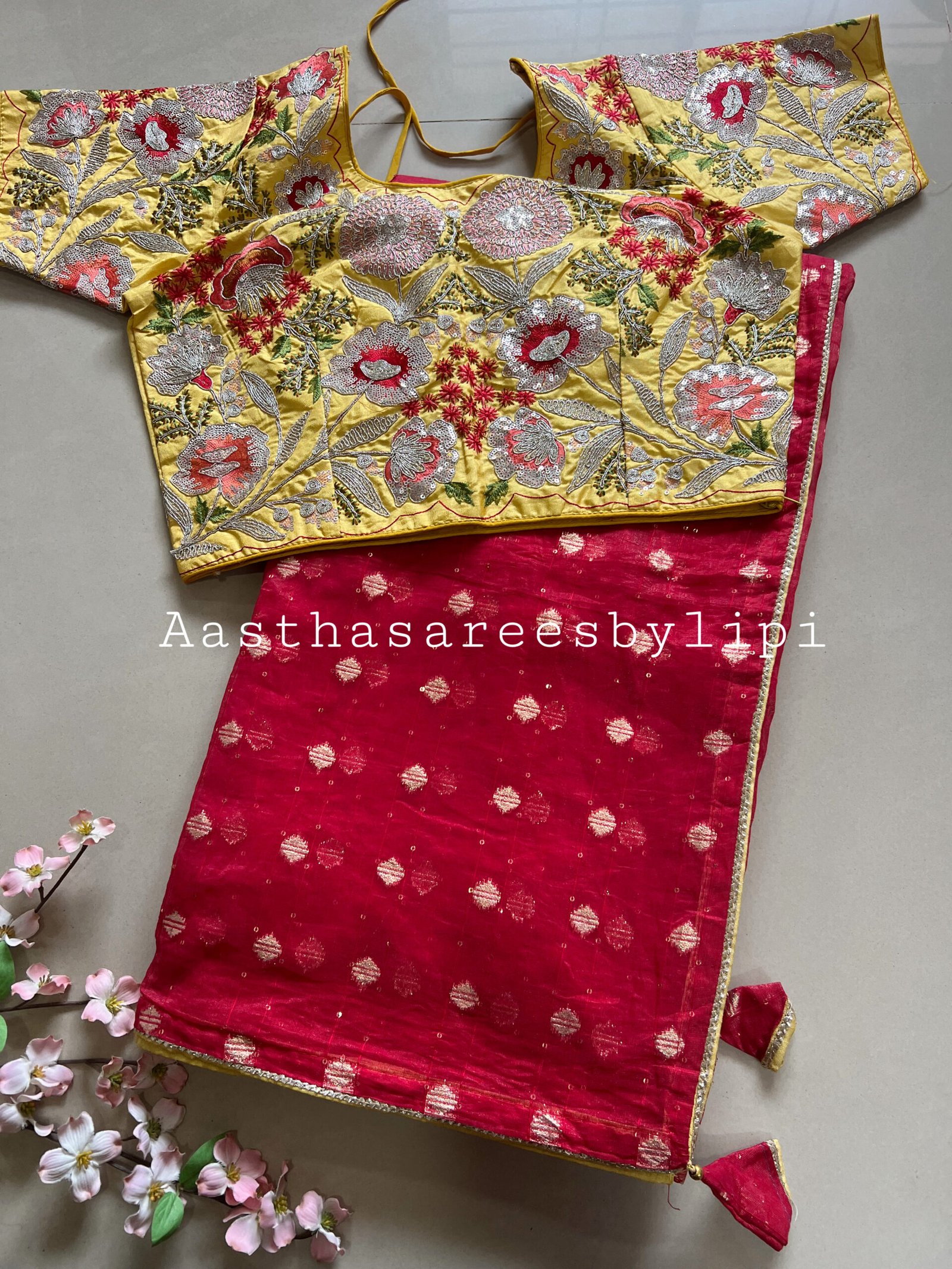 Stitched Heavy Blouse Soft Cotton Silk Sarees - Image 4