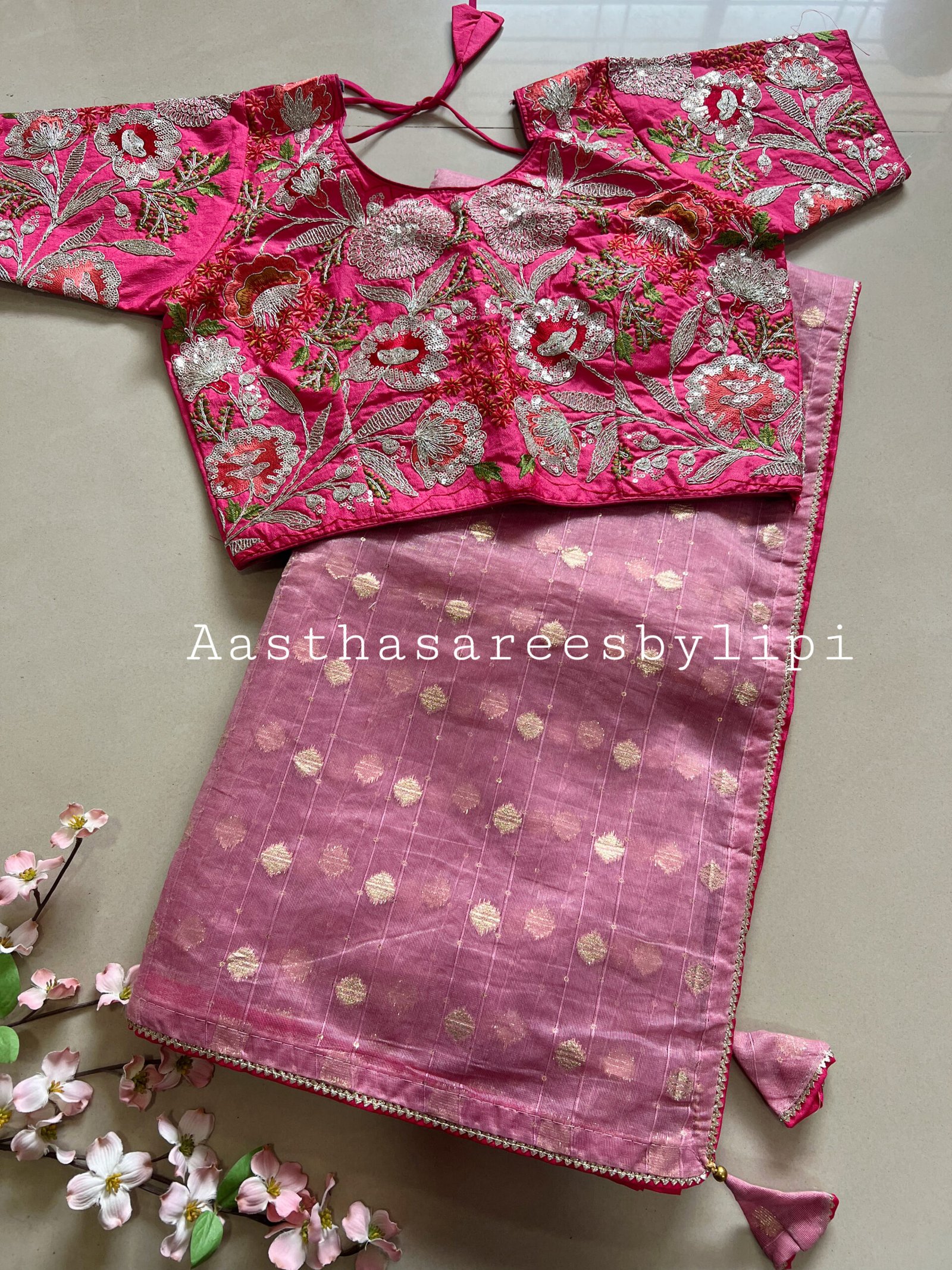 Stitched Heavy Blouse Soft Cotton Silk Sarees - Image 3