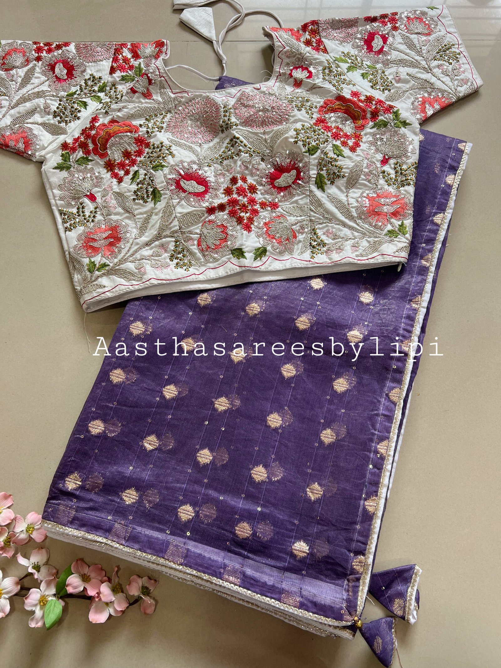 Stitched Heavy Blouse Soft Cotton Silk Sarees - Image 2