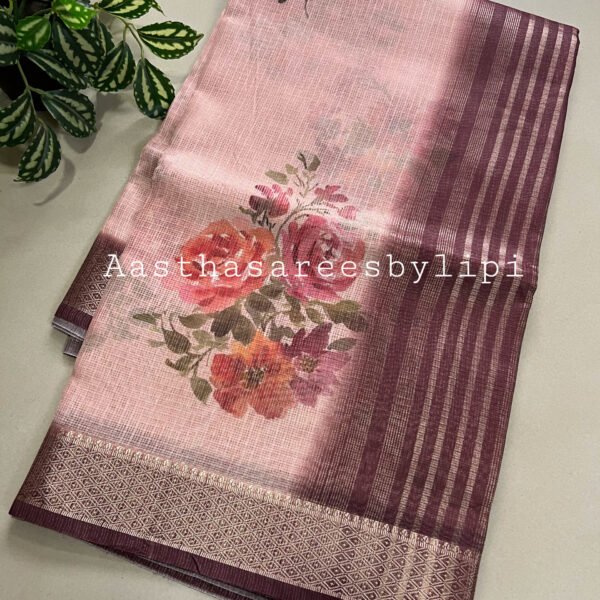 Printed Kota Doriya Cotton Saree