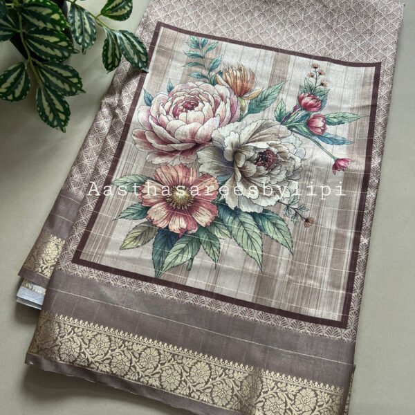 Digital Print Soft Silk Saree