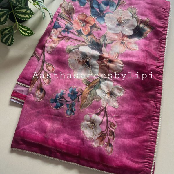Floral Print Soft Cotton Sarees