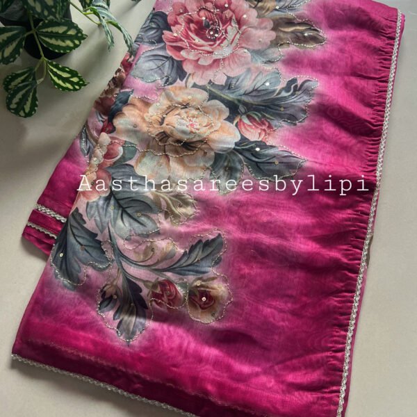 Floral Print Soft Cotton Sarees