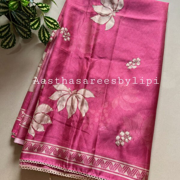 Exclusive Hand Pitta Printed Sarees