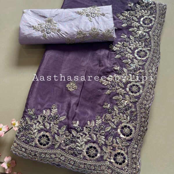*WEDDING EXCLUSIVE* Embroidery Border Dola Silk Sarees