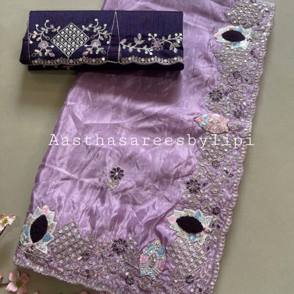 Exclusive Border Shimmer Silk Saree