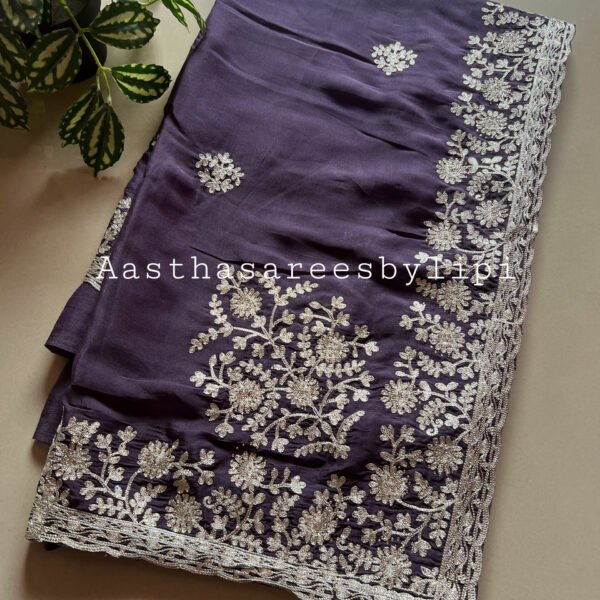 Jari Pita Work Shimmer Sarees