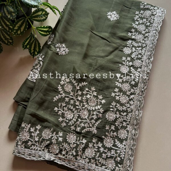 Jari Pita Work Shimmer Sarees