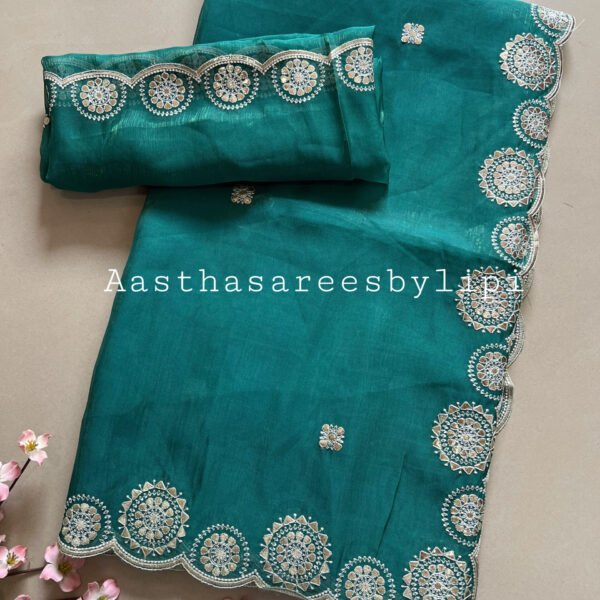 Softest Shimmer Thread Work Saree