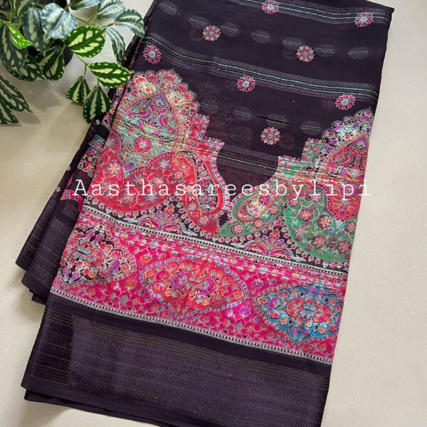 Printed Semi Chiffon Sarees