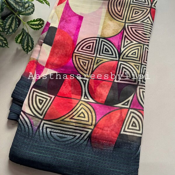 Printed Semi Georgette Saree