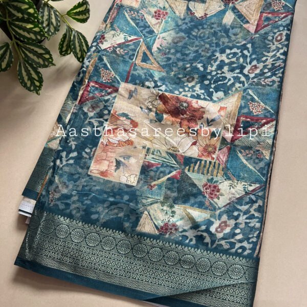 Digital Print Exclusive Soft silk Saree