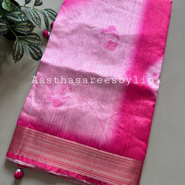 Printed Semi Organza Silk Sarees