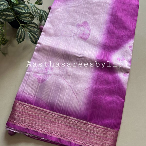 Printed Semi Organza Silk Sarees