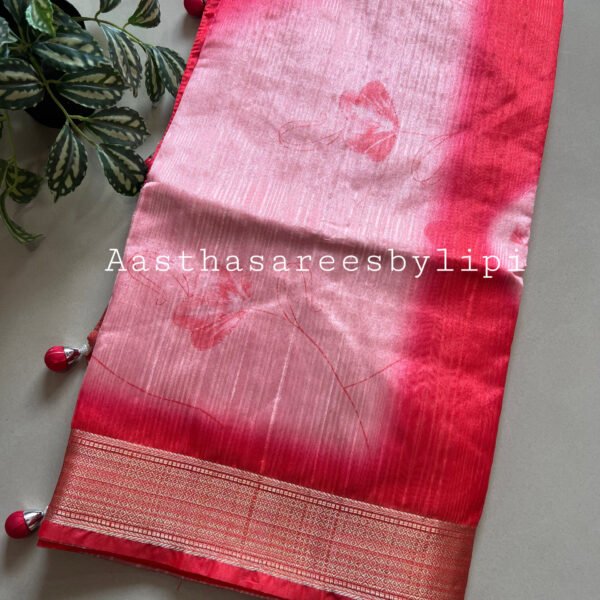 Printed Semi Organza Silk Sarees