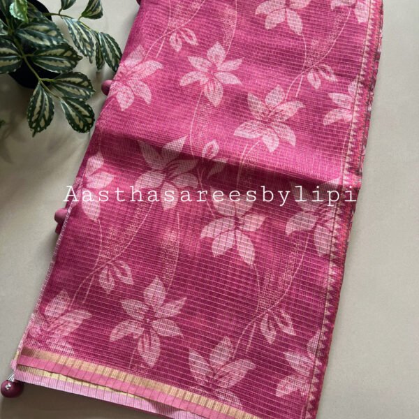 Supernet Organza Kota Doriya Printed Saree