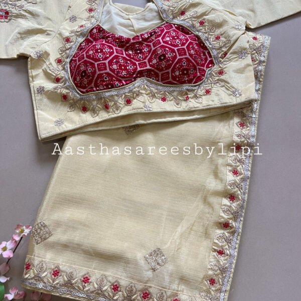 Stitched Blouse Semi Soft Silk Saree