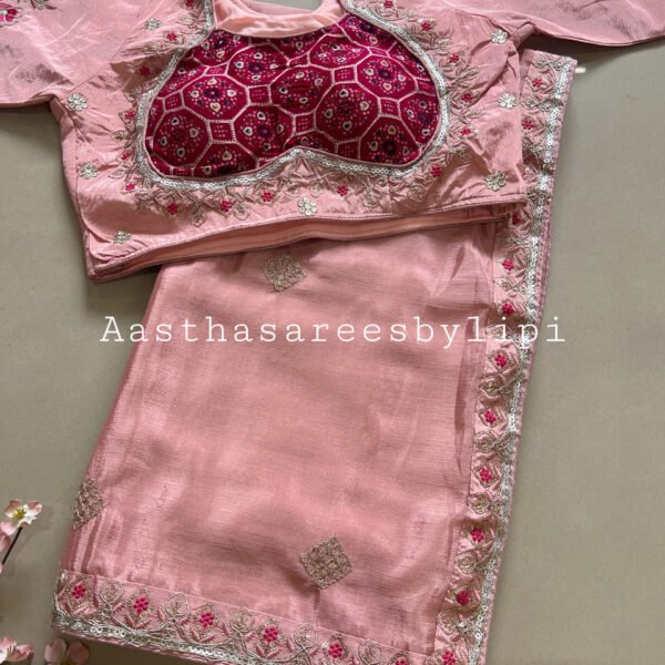 Stitched Blouse Semi Soft Silk Saree