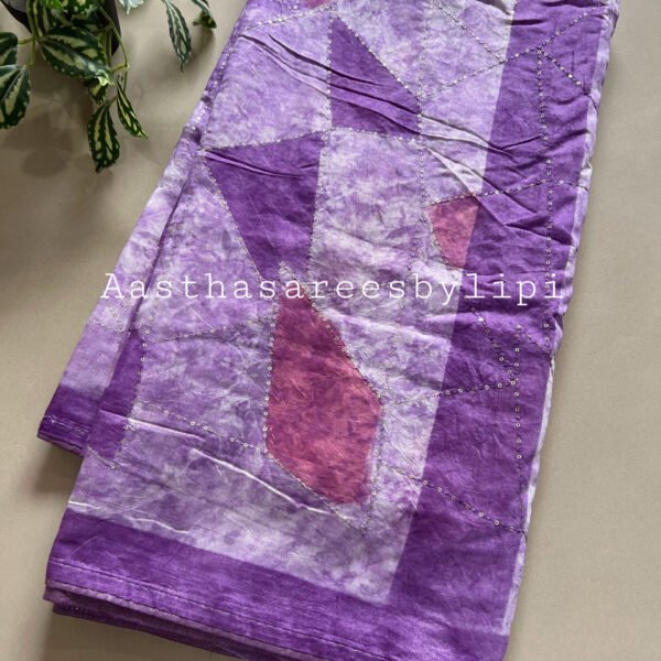 Tie and Dye Rayon Cotton Saree