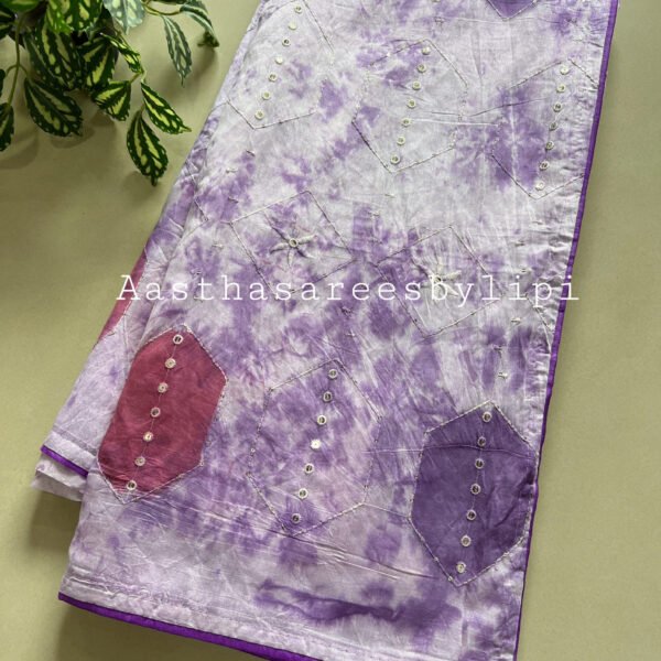 Tie and Dye Rayon Cotton Saree