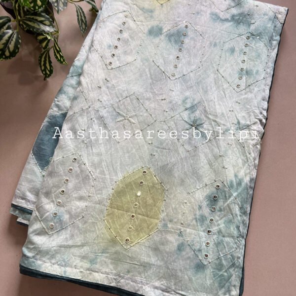 Tie and Dye Rayon Cotton Saree