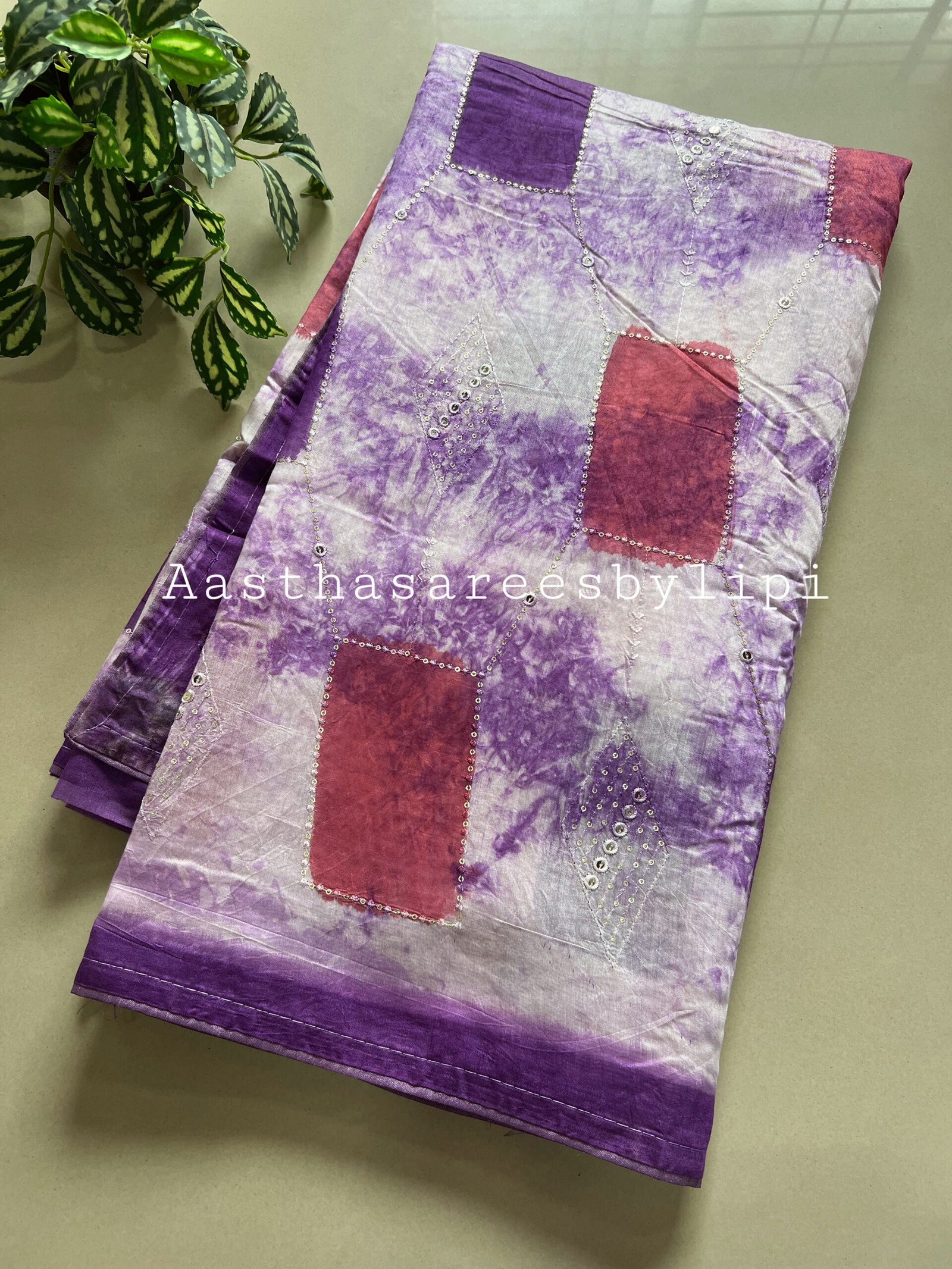 Tie and Dye Rayon Cotton Saree