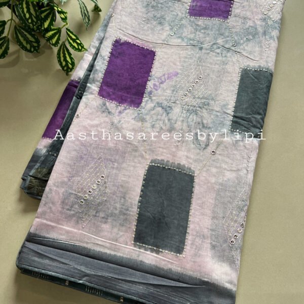 Tie and Dye Rayon Cotton Saree