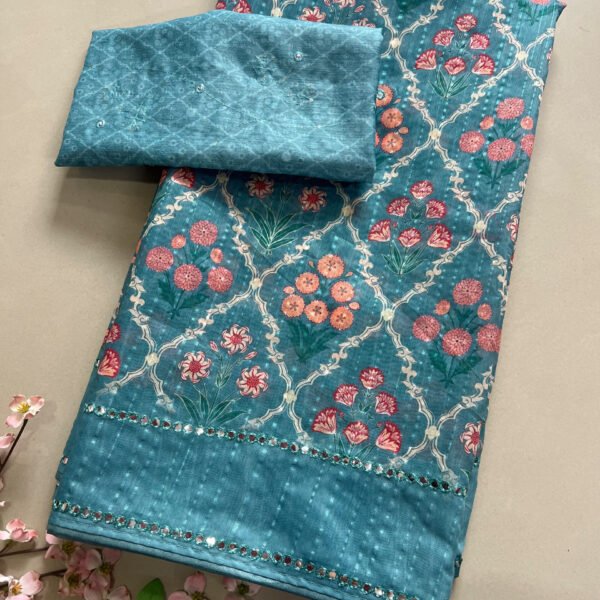 Best Selling Printed Semi Soft Cotton Silk Saree✨