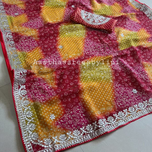 Gotta Patti Work Soft Tissue Shimmer Saree