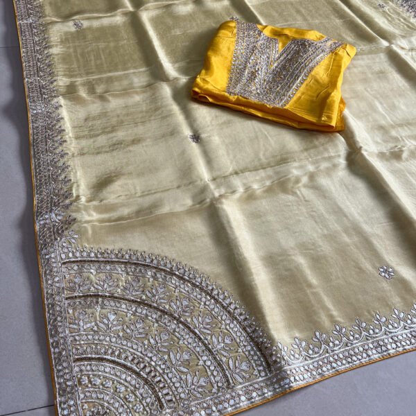Pure Gotta Patti Soft Tissue Shimmer Sarees✨