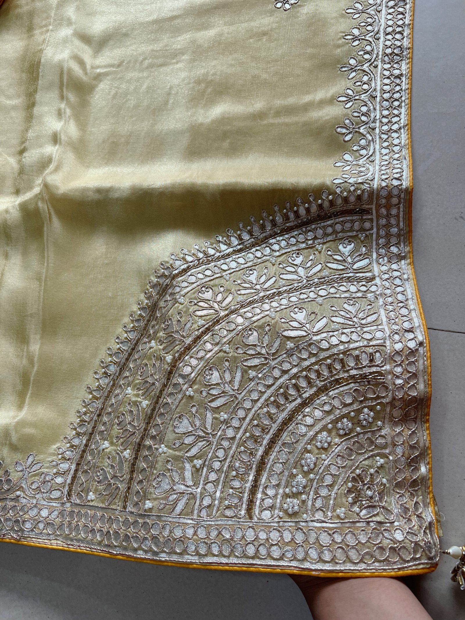 Pure Gotta Patti Soft Tissue Shimmer Sarees✨ - Image 3