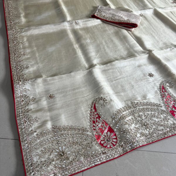 Pure Gotta Patti Soft Tissue Shimmer Sarees✨