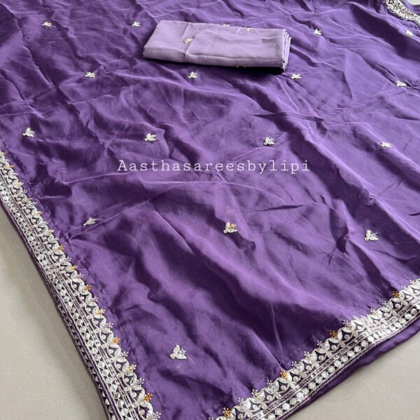 Gotta Patti Work Soft Organza Saree 