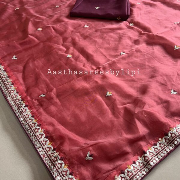 Gotta Patti Work Soft Organza Saree 