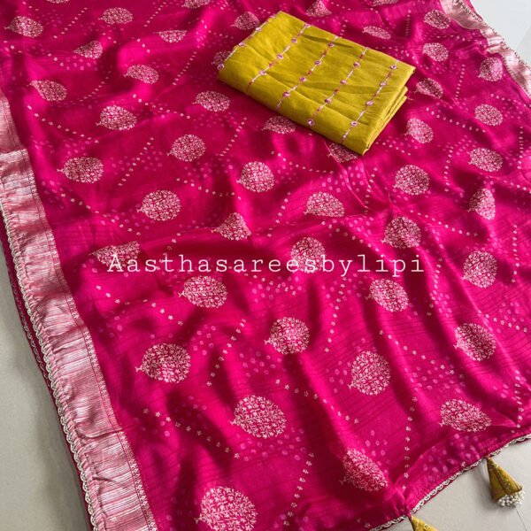 Heavy Blouse Printed Chiffon Sarees