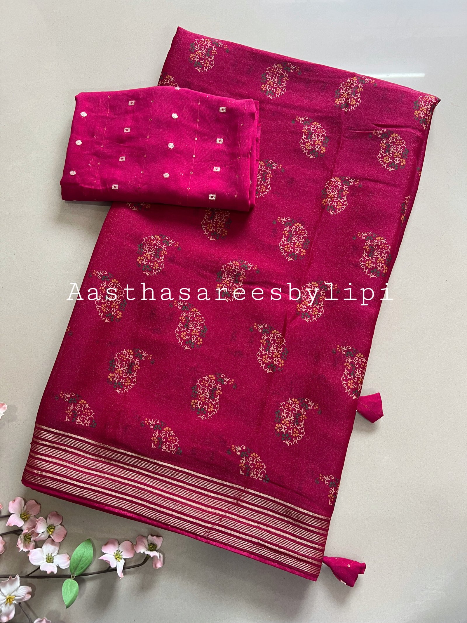 Premium Georgette Printed Saree - Image 2