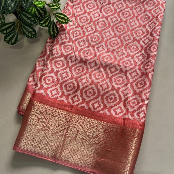 New Arrivals in Printed Dola Silk Sarees